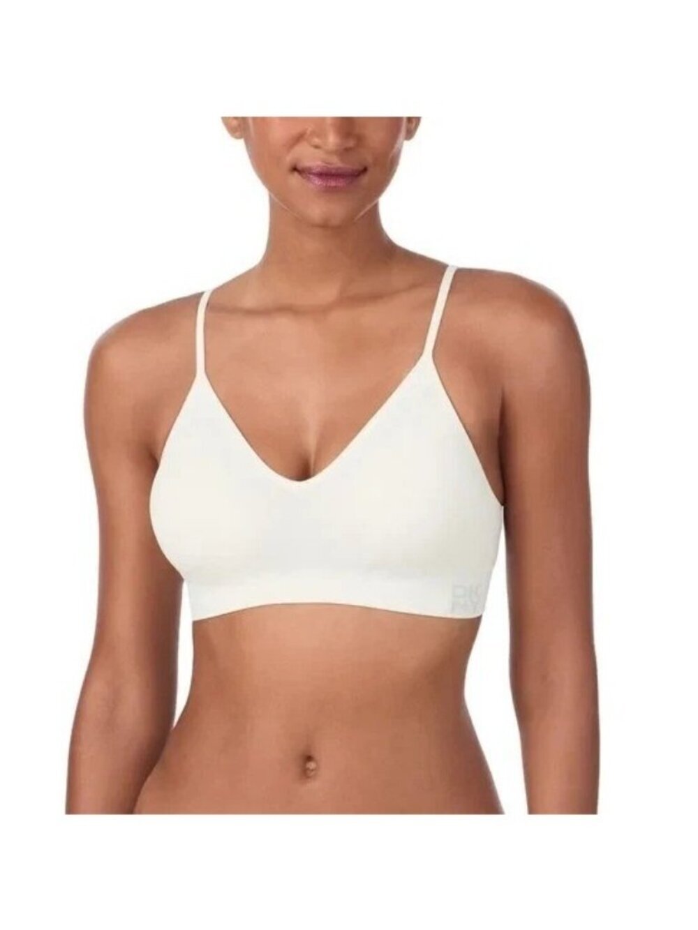NWT DKNY Women's M 2-Pack Seamless Bra Black Cream F1243 - Picture 3 of 10